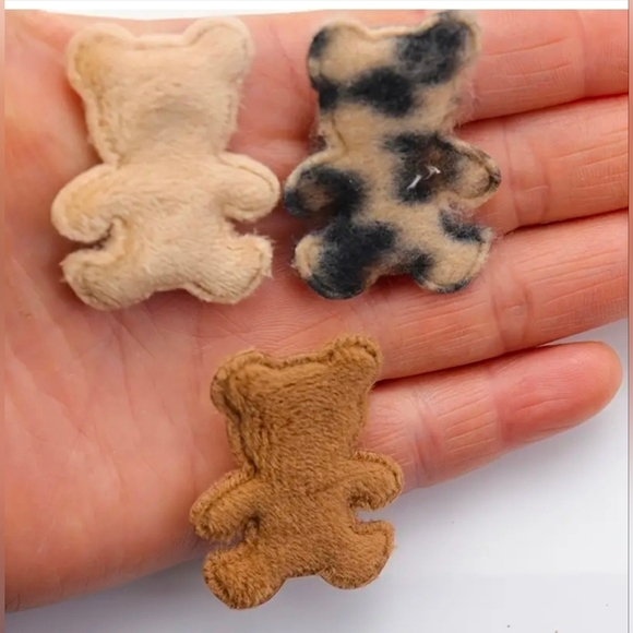 (BUY NOW)10 pcs Mini Soft Plush Bears, Leopard,Brown,Tan Mix, NEW - Picture 2 of 7